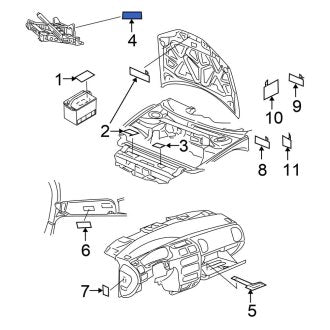 New OEM Genuine Isuzu, Lower Radiator Support Panel Grommet - Part # 8016460240