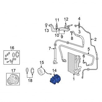 New OEM A/C Compressor Fits, 2005 Chrysler 300 - Part # 4596491AD