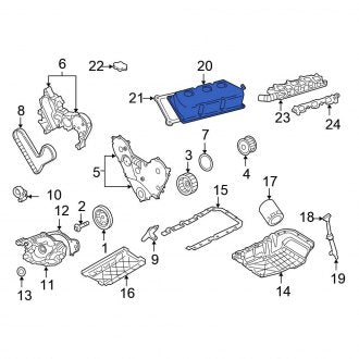 New OEM Left Engine Valve Cover Fits, 2006 Chrysler 300 - Part # 4792879AC