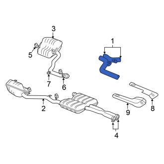 New OEM Left Catalytic Converter Fits, 2009-2010 Chrysler 300 - Part # 4578449AC