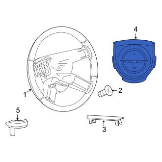 New OEM Steering Wheel Trim Fits, 2005-2006 Chrysler 300 - Part # 1AF34ZP7AB