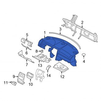 New OEM Dashboard Panel Fits, 2005 Chrysler 300 - Part # UZ751DDAE