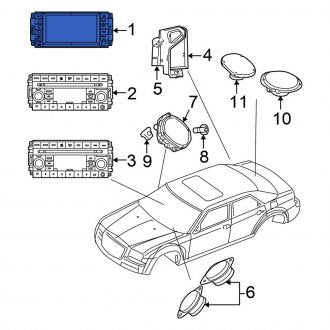 New OEM Radio Control Unit Fits, 2008 Chrysler 300 - Part # 5064420AF