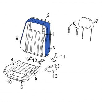 New OEM Front Seat Back Cushion Fits, 2005-2006 Chrysler 300 - Part # 5142305AA