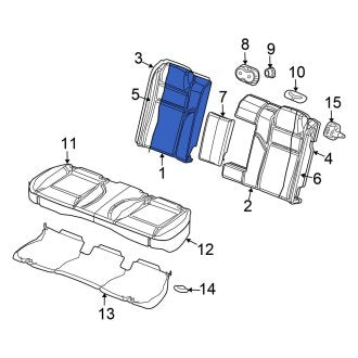 New OEM Rear Right Seat Back Cushion Cover Fits, 2005 Chrysler 300 - Part # 1AP001D1AA