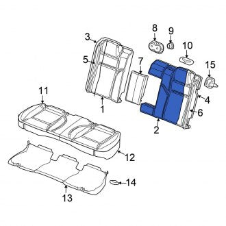 New OEM Rear Left Seat Back Cushion Cover Fits, 2005 Chrysler 300 - Part # 1AP011DDAA