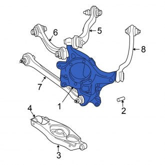 New OEM Rear Left Suspension Knuckle Fits, 2008-2010 Chrysler 300 - Part # 68248387AA