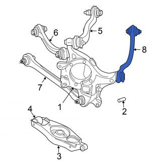 New OEM Rear Left Upper Rearward Suspension Control Arm Fits, 2005-2007, 2009 Chrysler 300 - Part # 4895541AA