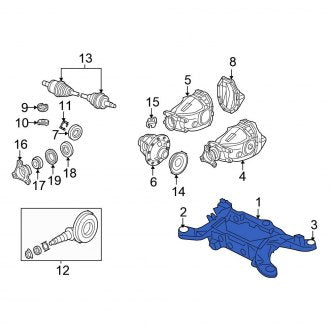 New OEM Front Suspension Subframe Crossmember Fits, 2005-2010 Chrysler 300 - Part # 4895030AF