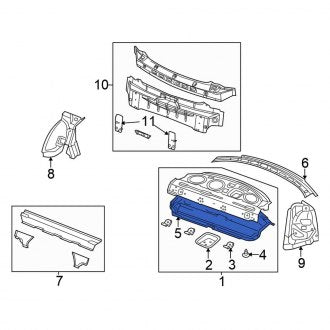 New OEM Package Tray Insulator Fits, 2008-2010 Chrysler 300 - Part # 4628954AC