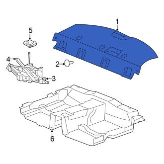 New OEM Rear Package Tray Trim Fits, 2008-2009 Chrysler 300 - Part # 1DT89XT1AA