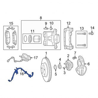 New OEM Front Left Brake Hydraulic Hose Fits, 2012-2014 Chrysler 300 - Part # 4779864AF