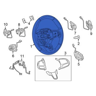 New OEM Steering Wheel Fits, 2019-2022 Chrysler 300 - Part # 6VD91ML2AA