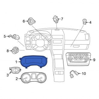 New OEM Instrument Cluster Fits, 2023 Chrysler 300 - Part # 68495255AA