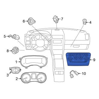 New OEM HVAC Temperature Control Panel Fits, 2015-2023 Chrysler 300 - Part # 56054902AD