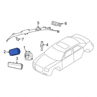 New OEM Upper Instrument Panel Air Bag Fits, 2011-2015 Chrysler 300 - Part # 68045027AI