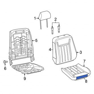 New OEM Front Left Seat Cushion Foam Fits, 2012-2023 Chrysler 300 - Part # 68138323AA