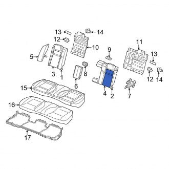 New OEM Rear Left Seat Back Cushion Fits, 2013-2014 Chrysler 300 - Part # 68104601AA