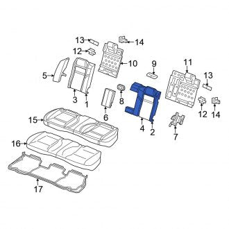 New OEM Rear Left Seat Back Cushion Cover Fits, 2017-2023 Chrysler 300 - Part # 6LZ75ND2AA