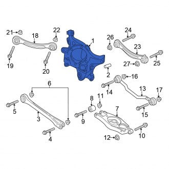 New OEM Rear Left Suspension Knuckle Fits, 2019-2023 Chrysler 300 - Part # 68079767AB