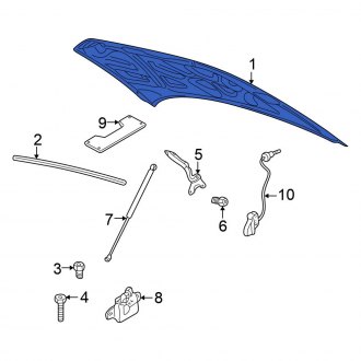 New OEM Front Hood Panel Fits, 1999-2004 Chrysler 300M - Part # 5003100AD