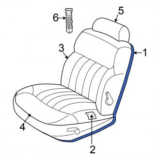 New OEM Rear Seat Back Assembly Fits, 2002 Chrysler 300M - Part # WJ481DVAB