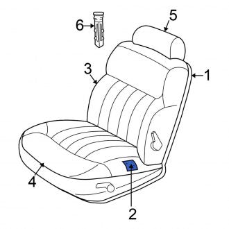 New OEM Front Seat Cushion Foam Fits, 1999-2000 Chrysler 300M - Part # SV221K9AA