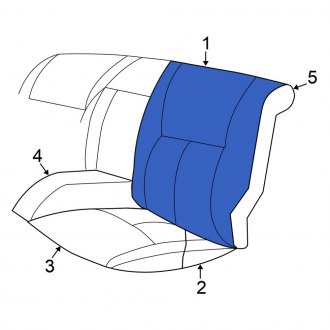 New OEM Rear Seat Back Assembly Fits, 2004 Chrysler 300M - Part # ZA721L5AA