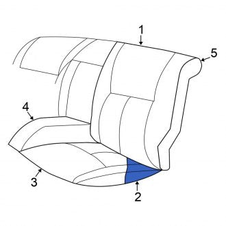 New OEM Rear Seat Cushion Foam Fits, 2001 Chrysler 300M - Part # TN931T5AA