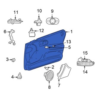 New OEM Rear Left Inner Door Interior Trim Panel Fits, 1999-2000 Chrysler 300M - Part # RB511K9CB