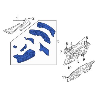 New OEM Right Cowl Panel Fits, 2005 Chrysler PT Cruiser - Part # 5016795AH