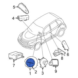 New OEM Right Air Bag Door Fits, 2008-2009 Chrysler PT Cruiser - Part # YW781BSAI