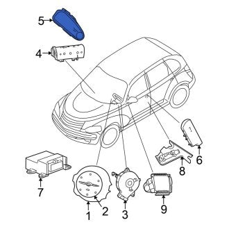 New OEM Air Bag Door Fits, 2007 Chrysler PT Cruiser - Part # YW781CFAH