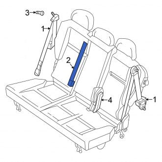 New OEM Rear Right Seat Belt Lap and Shoulder Belt Fits, 2005 Chrysler PT Cruiser - Part # XA961F1AI