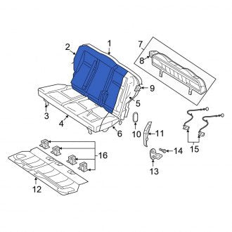 New OEM Front Right Seat Back Cushion Cover Fits, 2005 Chrysler PT Cruiser - Part # 1AL323FLAA