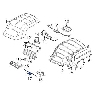 New OEM Convertible Top Transmission Fits, 2005-2008 Chrysler PT Cruiser - Part # 5127342AA