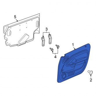 New OEM Front Left Inner Door Interior Trim Panel Fits, 2005 Chrysler PT Cruiser - Part # 1GB811DVAA