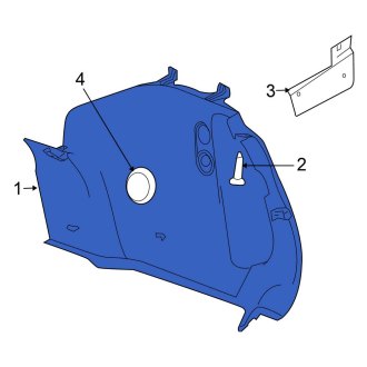 New OEM Rear Right Interior Quarter Panel Trim Panel Fits, 2005 Chrysler PT Cruiser - Part # YS00MF1AA