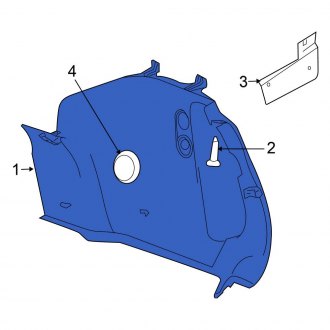 New OEM Rear Right Interior Quarter Panel Trim Panel Fits, 2006-2008 Chrysler PT Cruiser - Part # XC24BDAAA