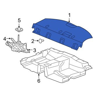 New OEM Rear Package Tray Trim Fits, 2008-2010 Dodge Charger - Part # YK06BD5AD