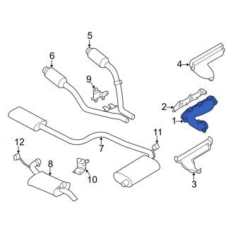 New OEM Right Exhaust Manifold Fits, 1998, 2000-2004 Dodge Intrepid - Part # 4663762AB