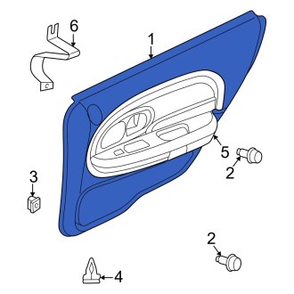 New OEM Rear Right Inner Door Interior Trim Panel Fits, 2001-2003 Dodge Intrepid - Part # PW261L5DB