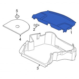 New OEM Rear Package Tray Trim Fits, 2001-2004 Dodge Intrepid - Part # TJ05WL8BC