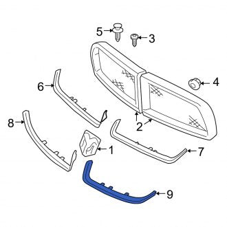 New OEM Front Left Lower Grille Molding Fits, 2003-2005 Dodge Neon - Part # WE25TZZAA