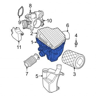 New OEM Genuine Plymouth, Air Filter Housing - Part # 4891021AA