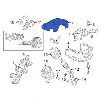 New OEM Genuine Plymouth, Upper Steering Column Cover - Part # QK45XDV