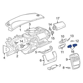 New OEM Genuine Plymouth, Right Dashboard Air Vent - Part # QT58DX9AC