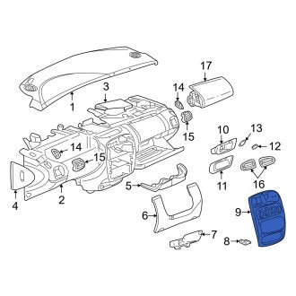 New 2003 Fits Dodge Neon Center Instrument Panel Bezel, Part # QA02XDVAF
