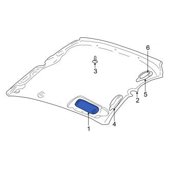 New OEM Genuine Plymouth, Right Sun Visor - Part # TL36TL2AB