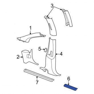 New OEM Genuine Plymouth, Front Left Liftgate Trim Scuff Plate - Part # TN31WL5AB